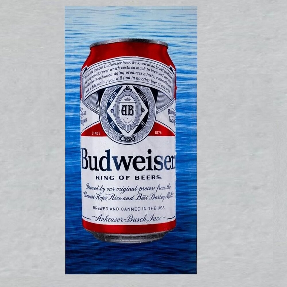 Budweiser Beach Towel Measures 34 x 64 inches